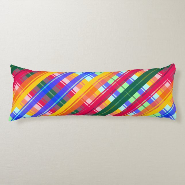 Coussins Longs abstraction motif folklorique (Devant)