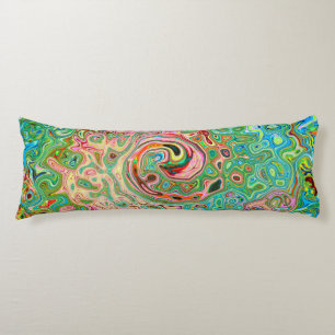 Coussins Longs Abstrait Psychedélique Rétro Tourbillon Arc-en-cie