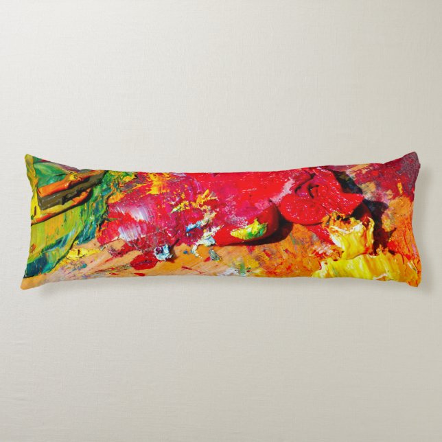 Coussins Longs Abstraite De Palette Artiste (Devant)