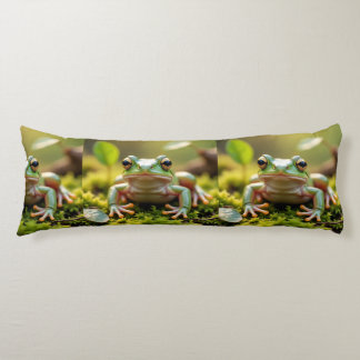 Coussins Longs Adorable Green Frog Body Pillow