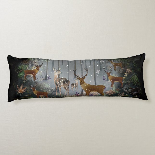 Coussins Longs Adorable Rindeer La Nuit (Dos)