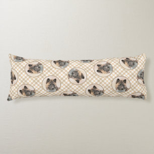 Coussins Longs Akita Américain Japonais Inu Sable Peinture Chien