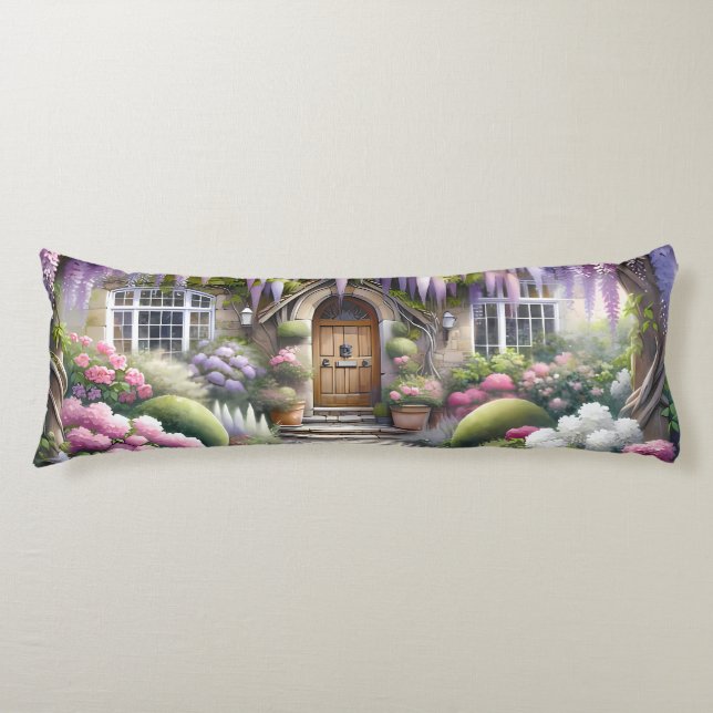 Coussins Longs Allée de jardin de conte de fées (Devant)
