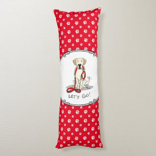 Coussins Longs Allons-y ! Yellow Lab Labrador Retriever Dog Cute