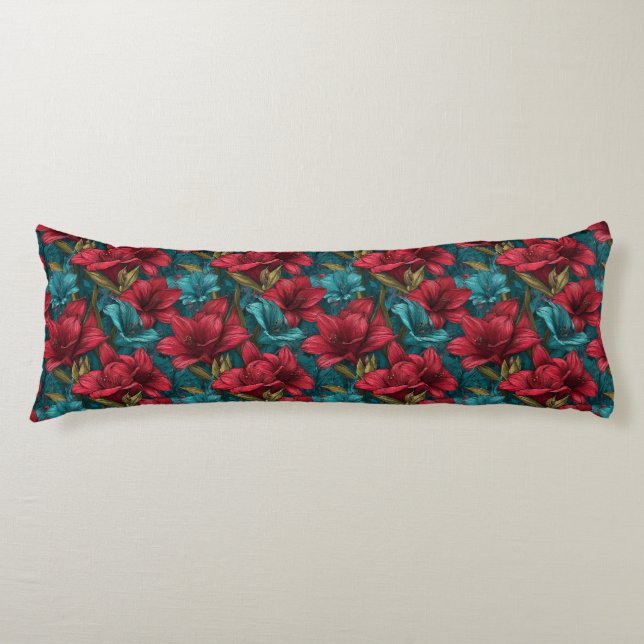 Coussins Longs Amaryllis Nature Maison Chauffage Jardin Inspiré V (Devant)