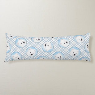 Coussins Longs American Eskimo Eskie Puppy Peinture Cute Chien Ar