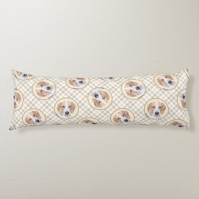 Coussins Longs American Foxhound Red Walker mignonne Peinture Chi (Devant)