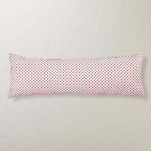 Coussins Longs Amour Papillon   Blanc Avec Points Rouges