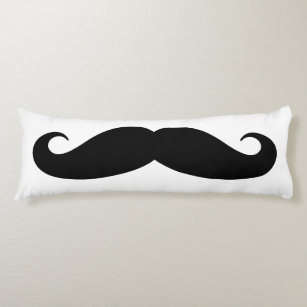 Coussins Longs Amusante moustache noire coutume décor de lit cham