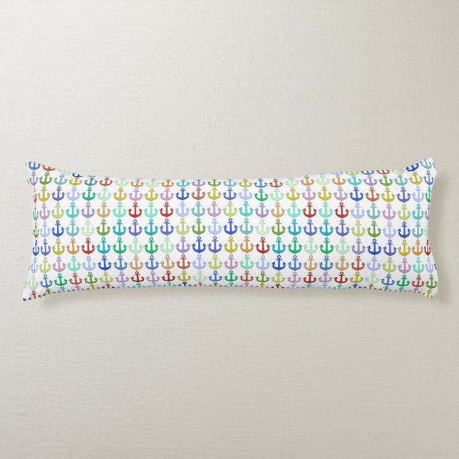 Coussins Longs ancres colorées (Devant)