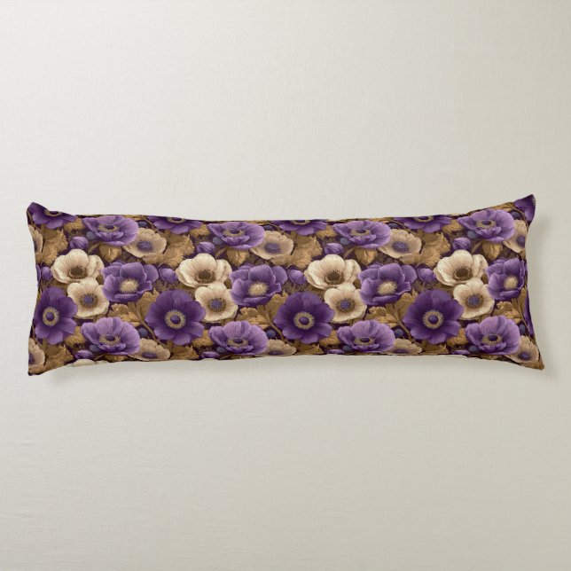 Coussins Longs Anémones Nature Déco DIY Maternité Boho (Dos)