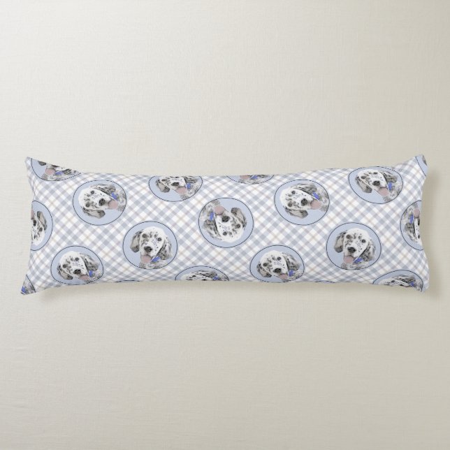 Coussins Longs Anglais Setter Blue Belton Peinture chien animal d (Devant)