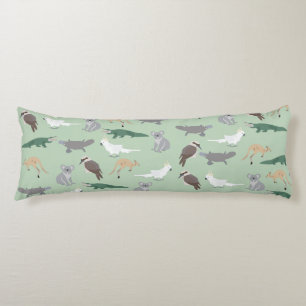 Coussins Longs Animaux autochtones australiens Eucalyptus Motif v