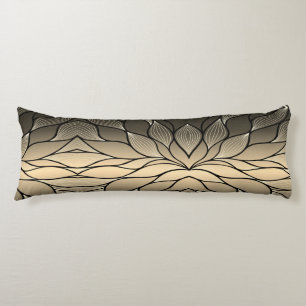 Coussins Longs Antique Gold Creative Leave Motif