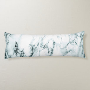Coussins Longs Apparence en marbre de veine turquoise foncé