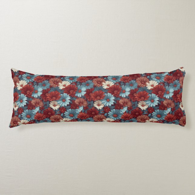 Coussins Longs Appartement Décor Nature Fleur Luxe Lit (Devant)