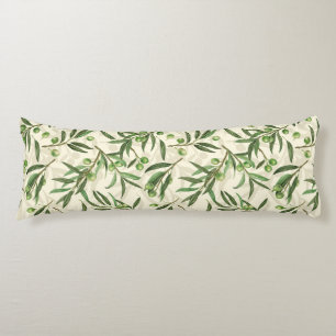 Coussins Longs Aquarelle des branches d'olive