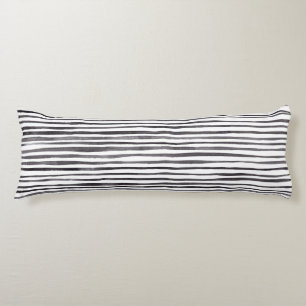 Coussins Longs Aquarelle moderne noir et blanc