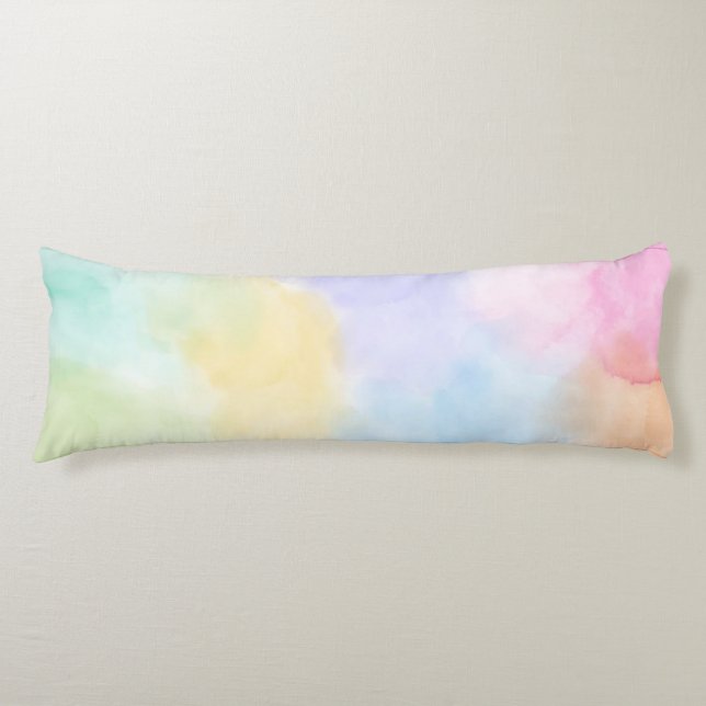 Coussins Longs Aquarelle Pastel (Devant)