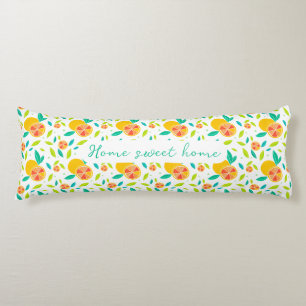 Coussins Longs Aquarelle personnalisée Oranges sucrées Motif