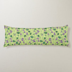 Coussins Longs Aquarelles violettes sur miel
