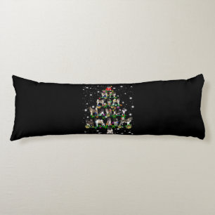 Coussins Longs Arbre De Noël Akita Couvert De Flashli