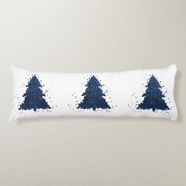 Coussins Longs Arbre de Noël Moody | Classy Dark Navy Bleu (Devant)