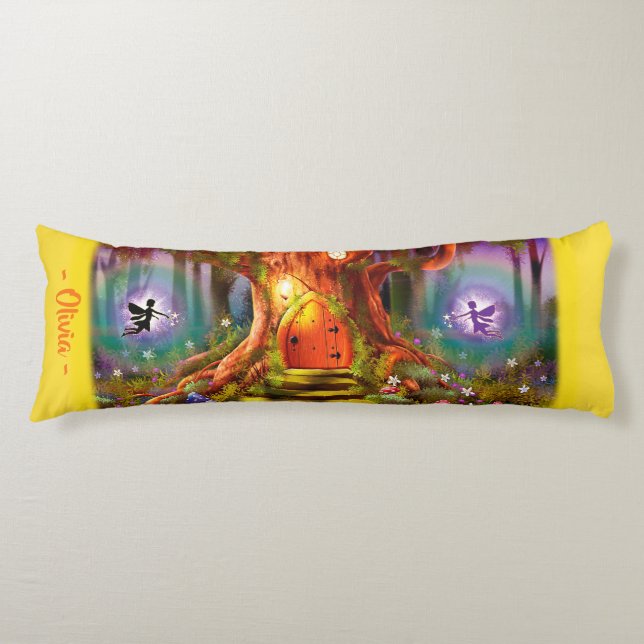 Coussins Longs Arbre magique féerique somnolent. Coutume géante (Devant)