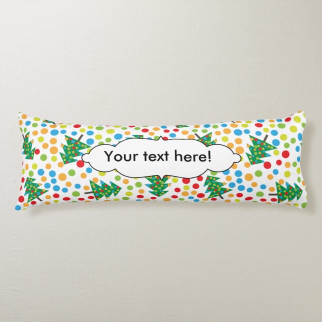 Coussins Longs Arbres de Noël motif (Devant)