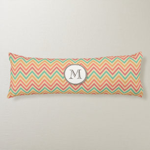 Coussins Longs Arc en ciel Grunge Zigzag Chevron Stripes