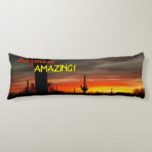 Coussins Longs "Arizona is Amazing !" Cactus Sunset Sonoran