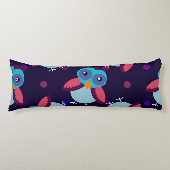 Coussins Longs arrière - plan motif owl (Devant)