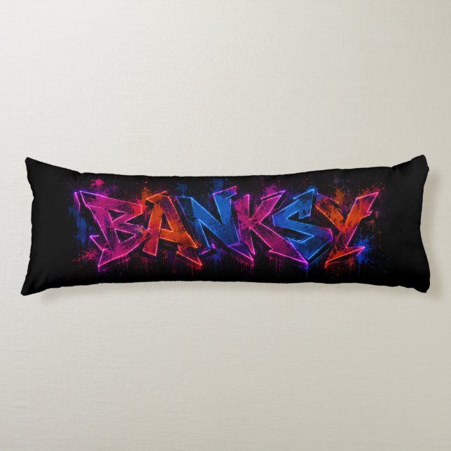 Coussins Longs Art de Banksy Graffiti (Devant)