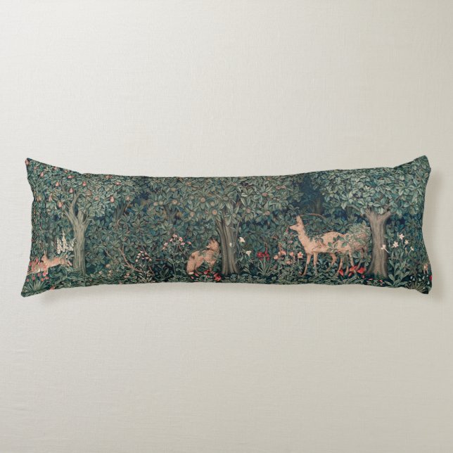 Coussins Longs Art de faune de renard de verdure de William Morri (Devant)