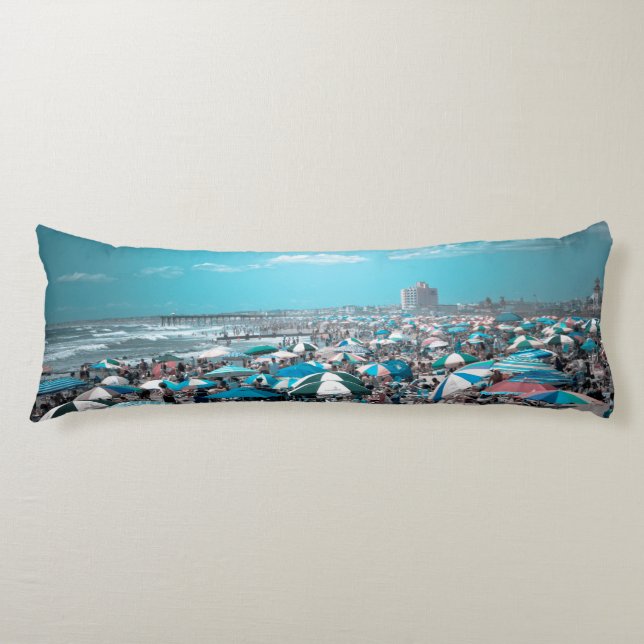Coussins Longs Art de plage côtière du New Jersey (Devant)