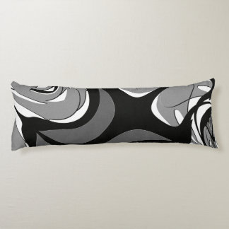 Coussins Longs Art en forme noir et blanc
