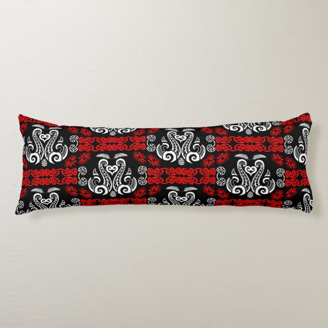 Coussins Longs Art maori néo-zélandais (Devant)