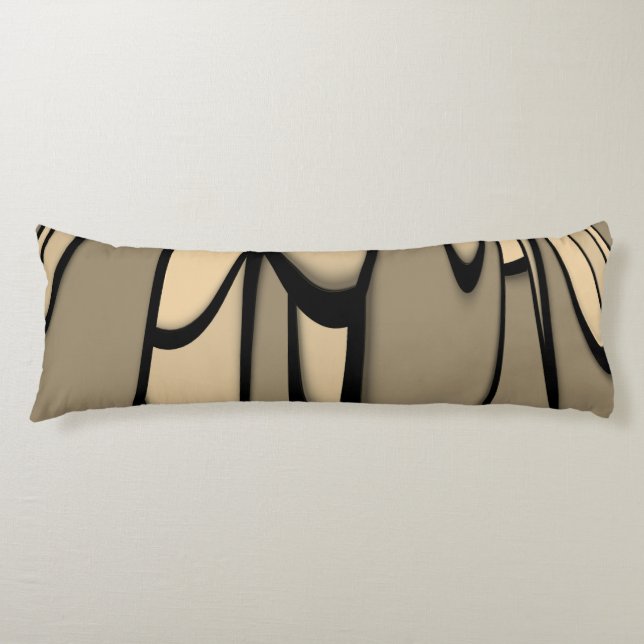 Coussins Longs Art Moderne Fondre des teintes Brown (Devant)