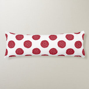 Coussins Longs Art Nouveau Mackintosh Rose Retro Floral Rouge