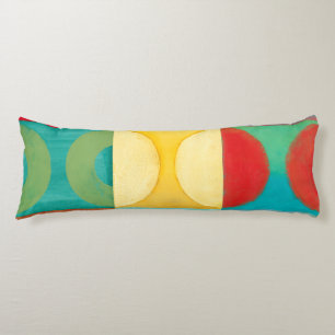 Coussins Longs Art Pop brillant avec cercles et Carré