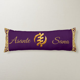 Coussins Longs Asante Sana "Gye Nyame" Violet Foncé Adinkra Achem