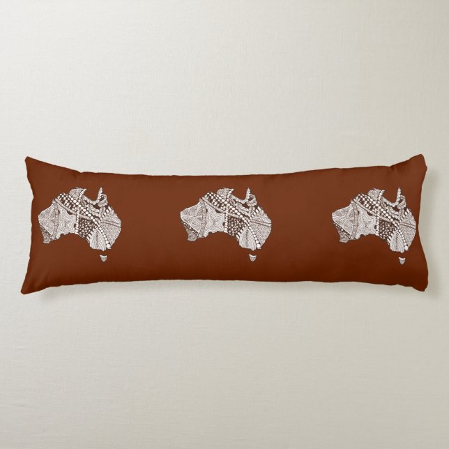 Coussins Longs Australie Carte Souvenir Art (Devant)