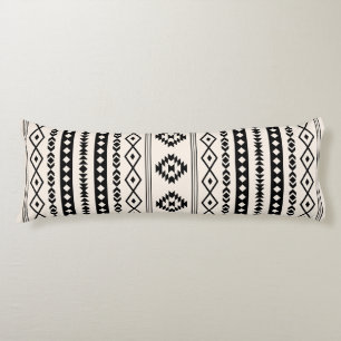 Coussins Longs Aztec noir sur crème Motifs mélangés (V) Motif