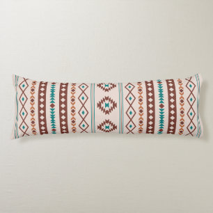 Coussins Longs Aztec Rusts Crème Turquoise Motifs Mixtes V Motif