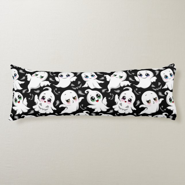 Coussins Longs Baby Ghosts Éffrayant mignon Halloween humeur (Devant)