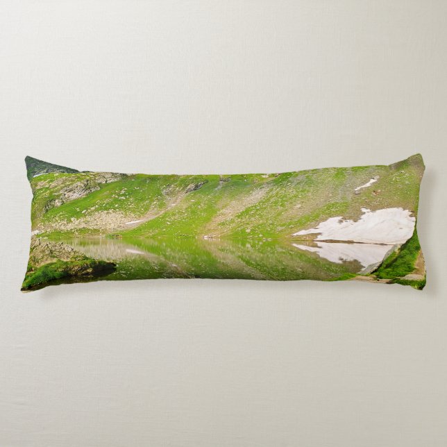 Coussins Longs Balea Lake Mountain Slope – Romania Alpine Print (Devant)