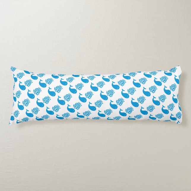 Coussins Longs Baleine amusante (Devant)