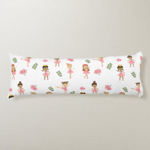Coussins Longs Ballet Pink Ballerinas Motif dansant