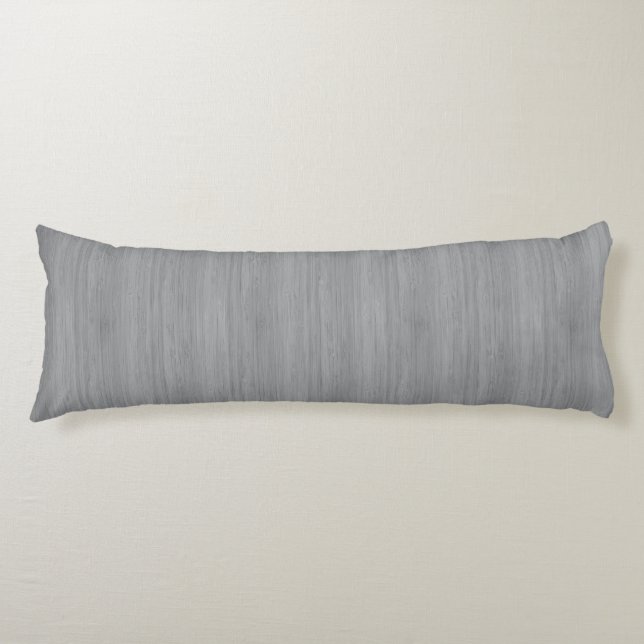 Coussins Longs Bambou gris cendré avec apparence de grain de bois (Devant)