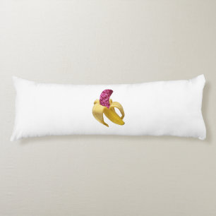 Coussins Longs Banane en faux rose Parties scintillant semble dél